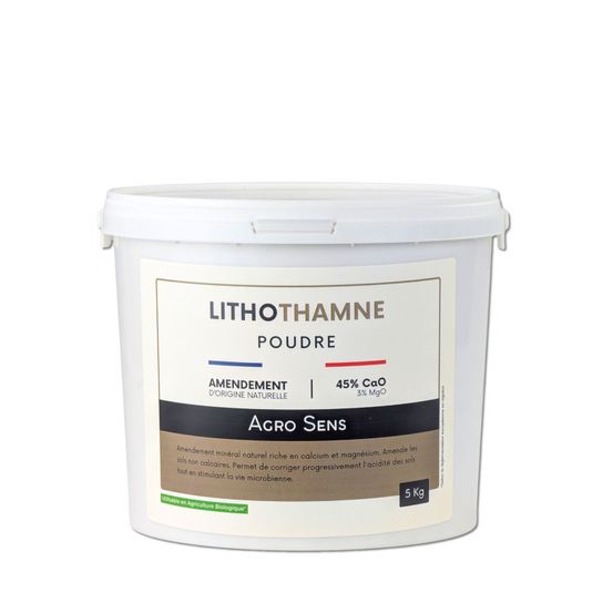 Lithothamne en poudre - amendement calcaire naturel pour le jardin - seau 5 kg