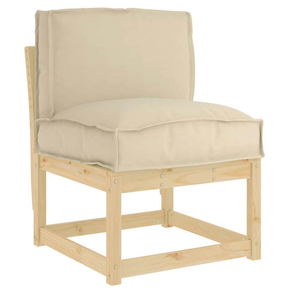 Coussin beige 50 x 40 x 12 cm tissu oxford