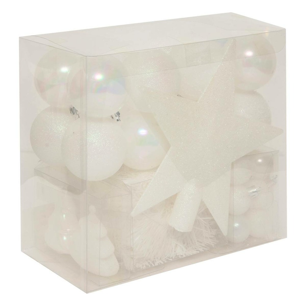 Kit décos de sapin 44 pièces blanc