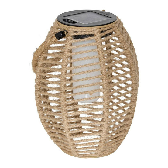 Lanterne d'extérieur solaire en jute