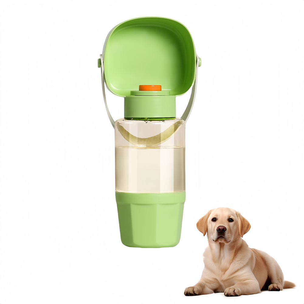 Bouteille d'eau portable pour chien vert