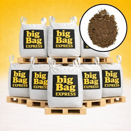 Pack 8 x big bag de 1m³ (+/- 11,2t) terre criblée amendée compostée à 5% - livraison premium