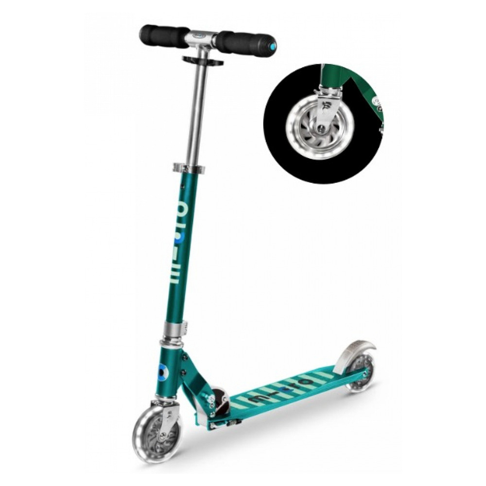 Trottinette sprite led - bleu pétrole