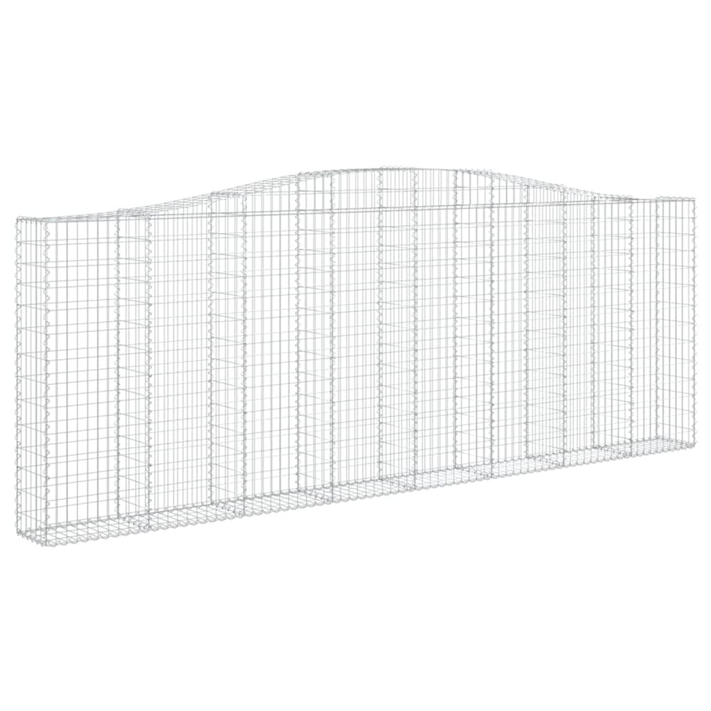 Panier de gabions arqué 400x30x140/160 cm fer galvanisé