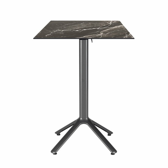 Restootab - table haute pliable nemo pour intérieur/extérieur marbre veiné 60x60