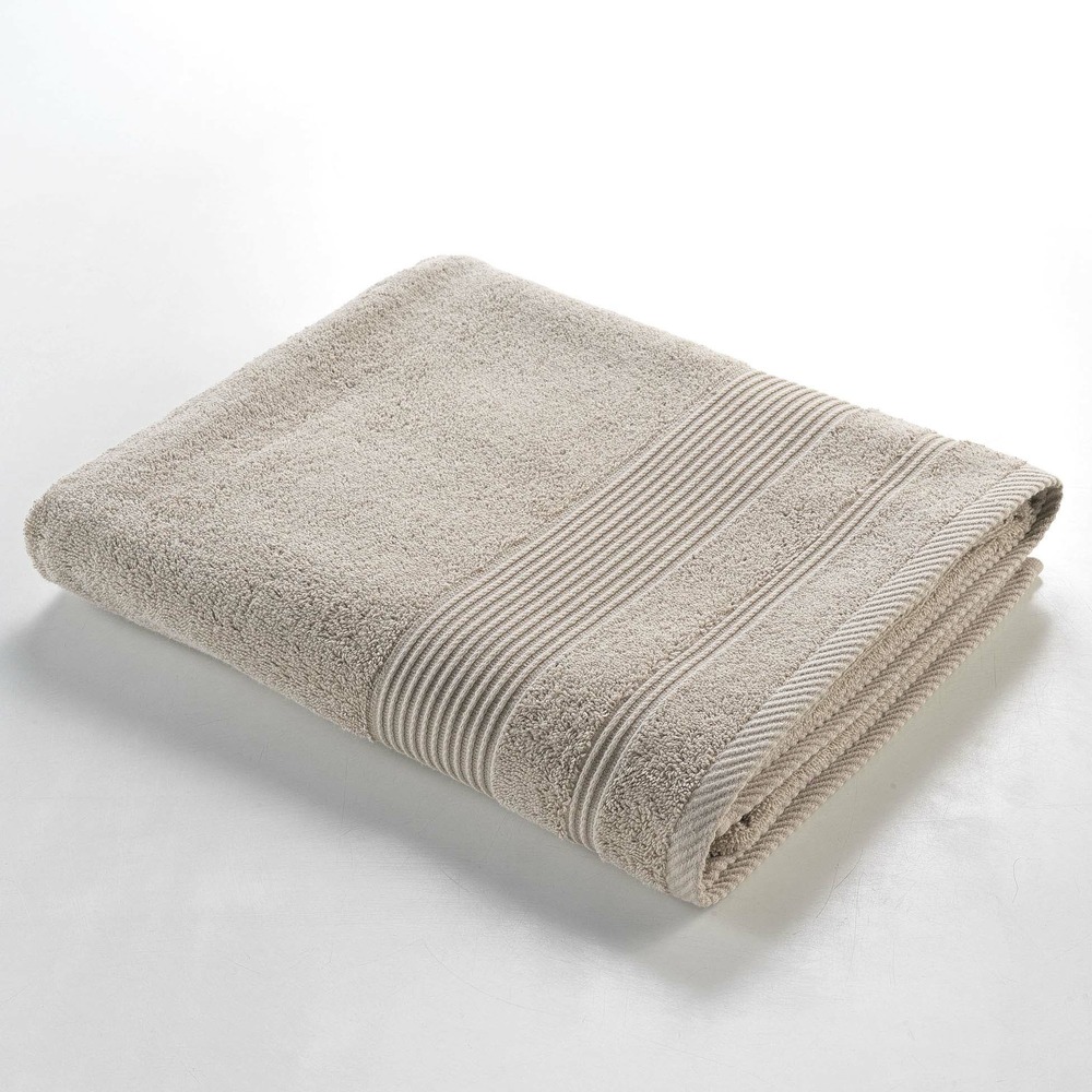 Serviette ou drap de bain 90 x 150 cm tendresse taupe
