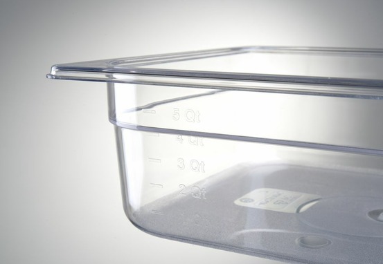 Bac gastronorme profi line gn 1/2 6,5l polycarbonate transparent 325x265x(h)100 mm - hendi