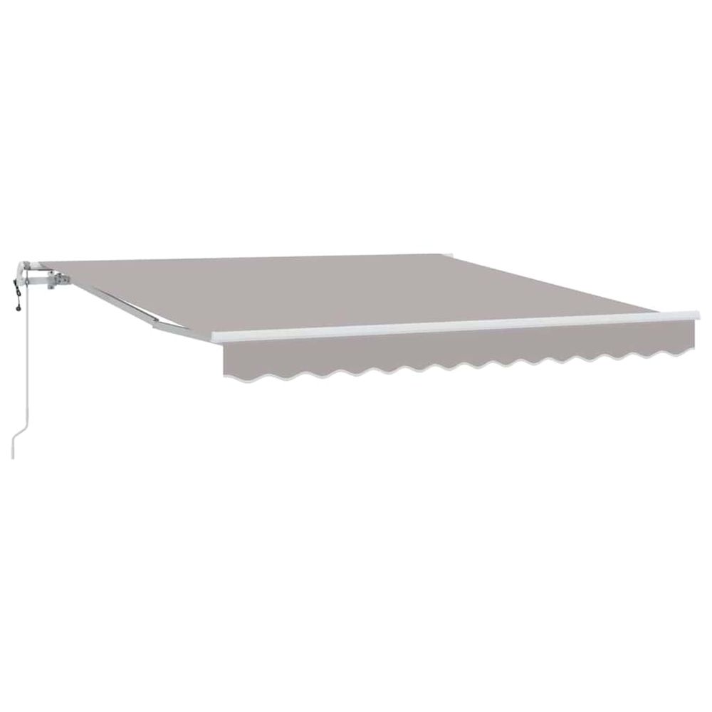 Auvent rétractable gris clair 300 x 250 cm tissu et aluminium