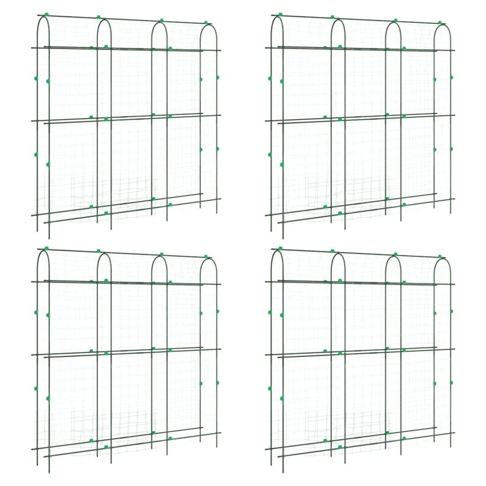 Treillis de jardin pour plantes grimpantes 4 pcs forme en u