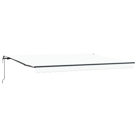 Auvent rétractable blanc 450 × 300 cm tissu et aluminium