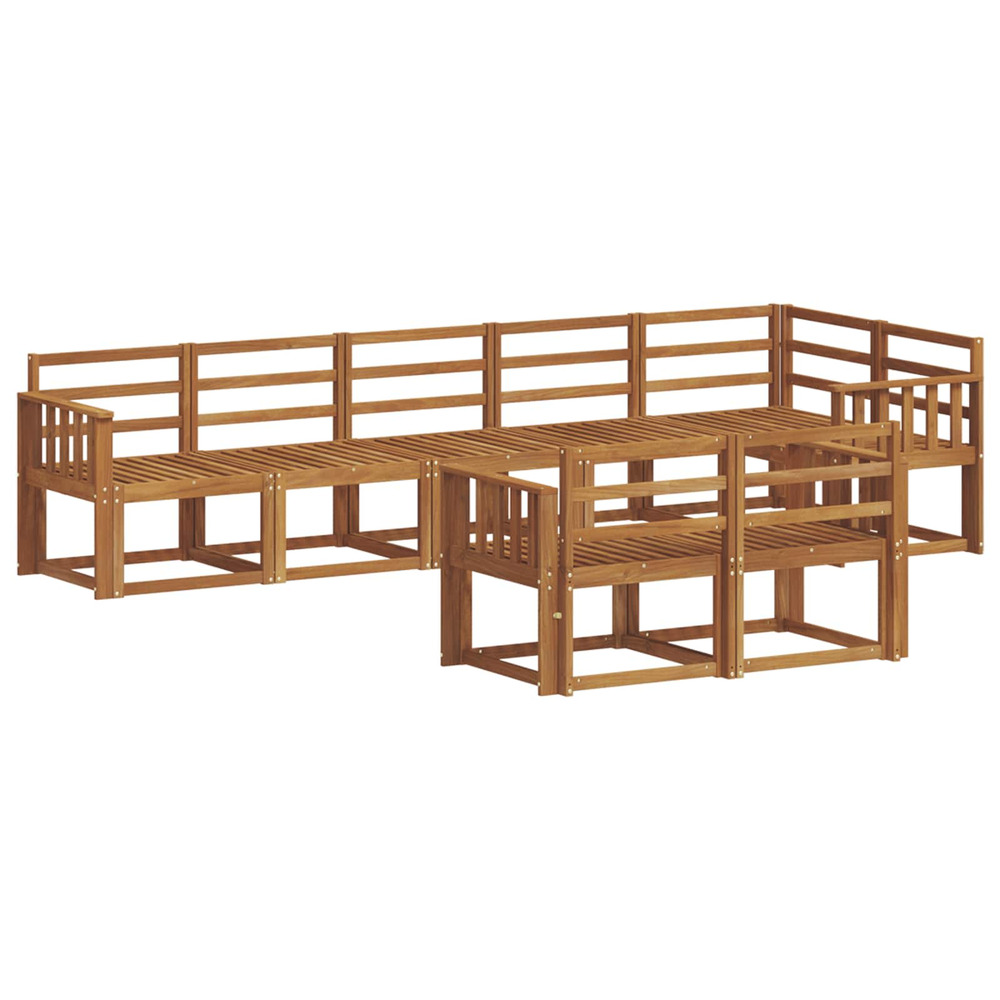 Ensemble de canapés d'extérieur 8 pcs naturel