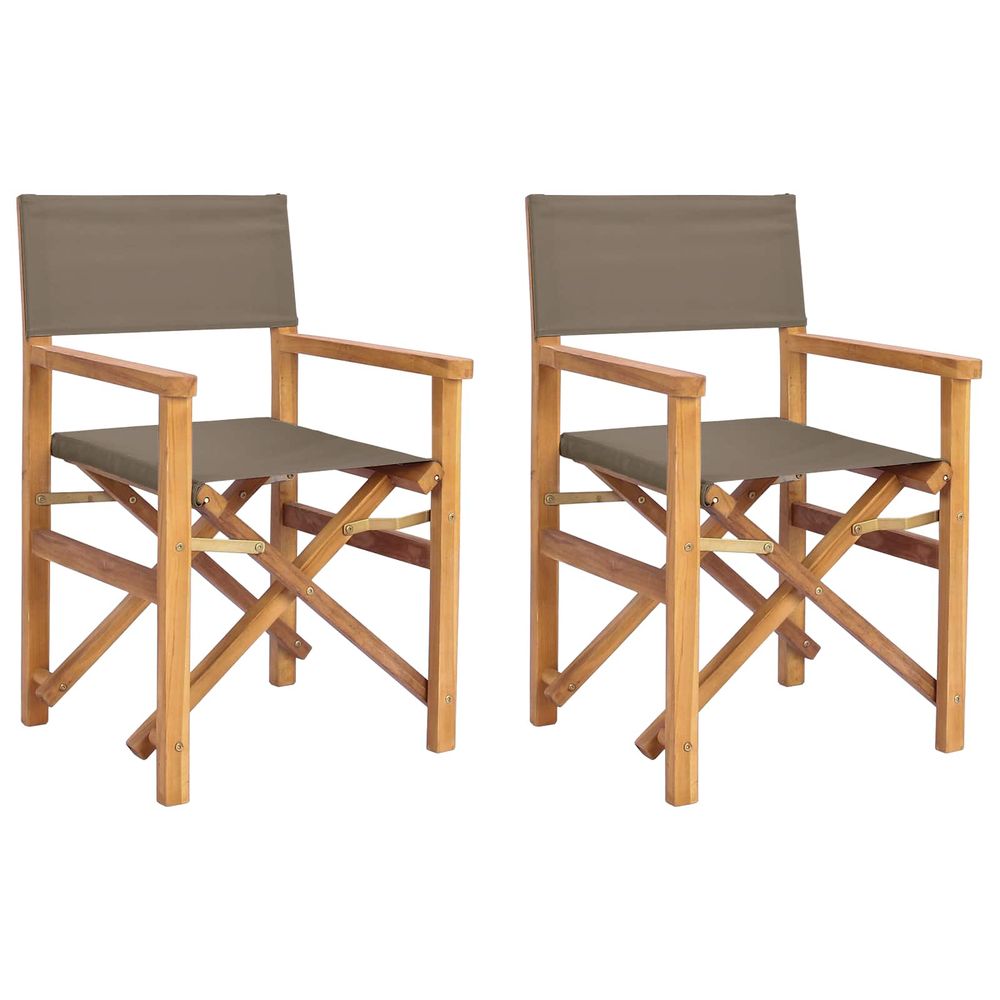 Chaise de directeur 100% polyester teck solide