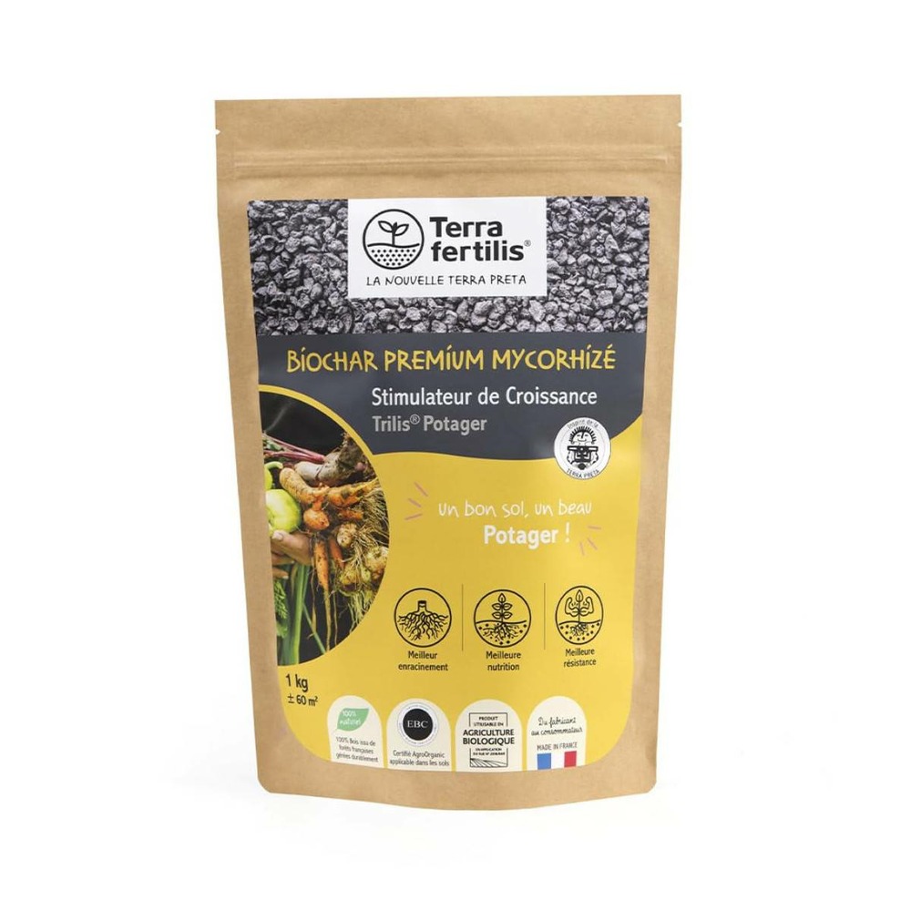Fertilisant potager mycorhizé à base de biochar - pour des légumes sains et des