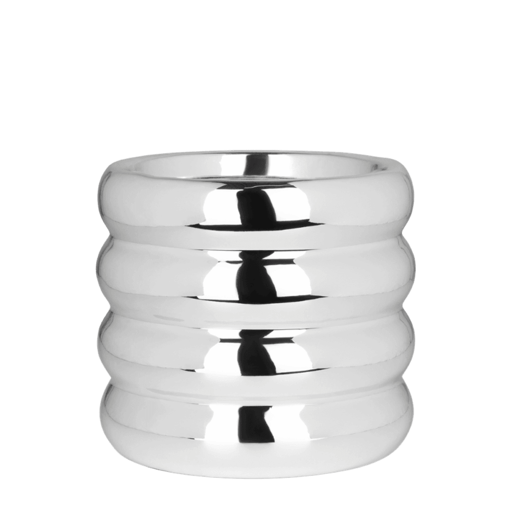 Cache-pot glow argent - ø9 cm x h11,5 cm