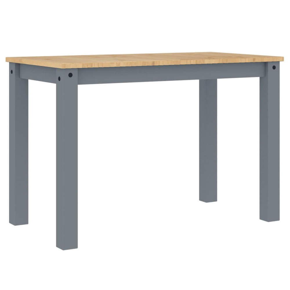 Table à manger panama gris 117x60x75 cm bois massif de pin