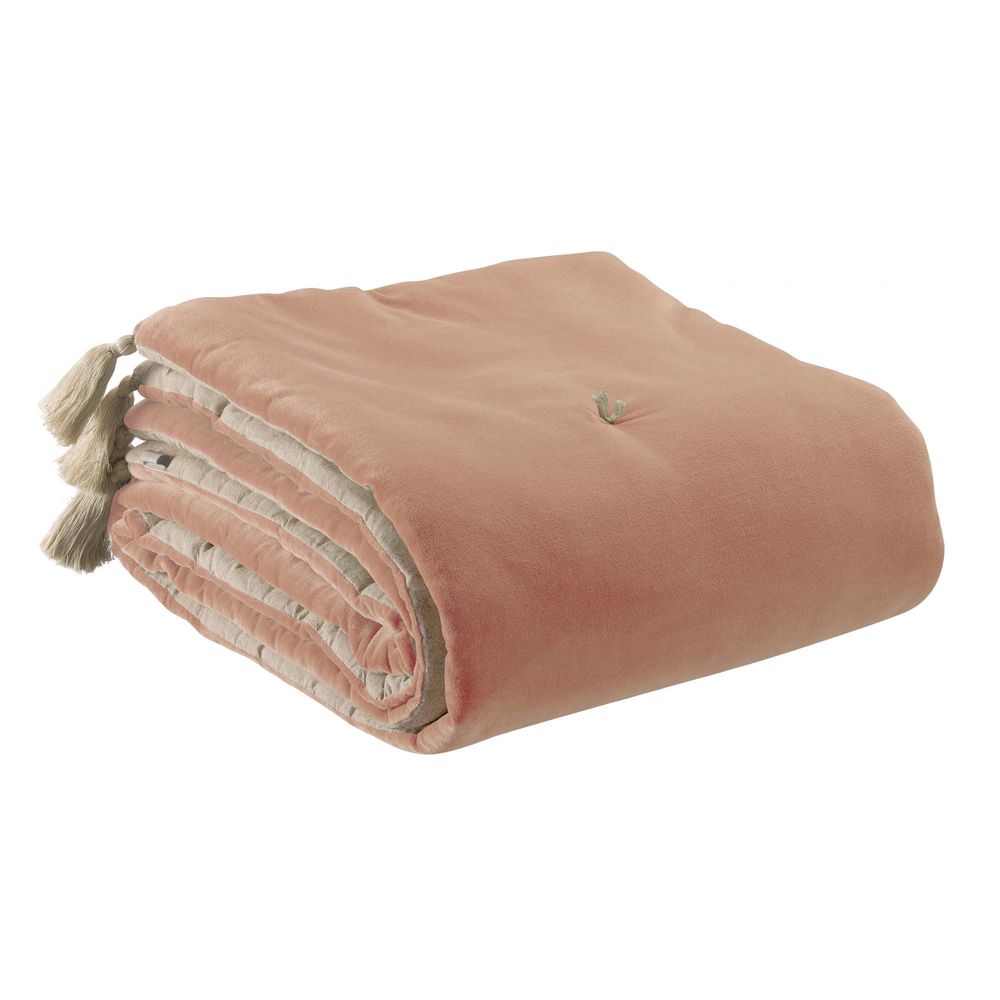 Edredon pompons elise epice 80 x 180 cm