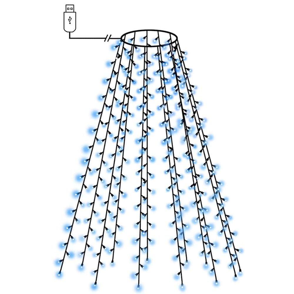 Guirlande lumineuse d'arbre de noël 150 led bleu 150 cm