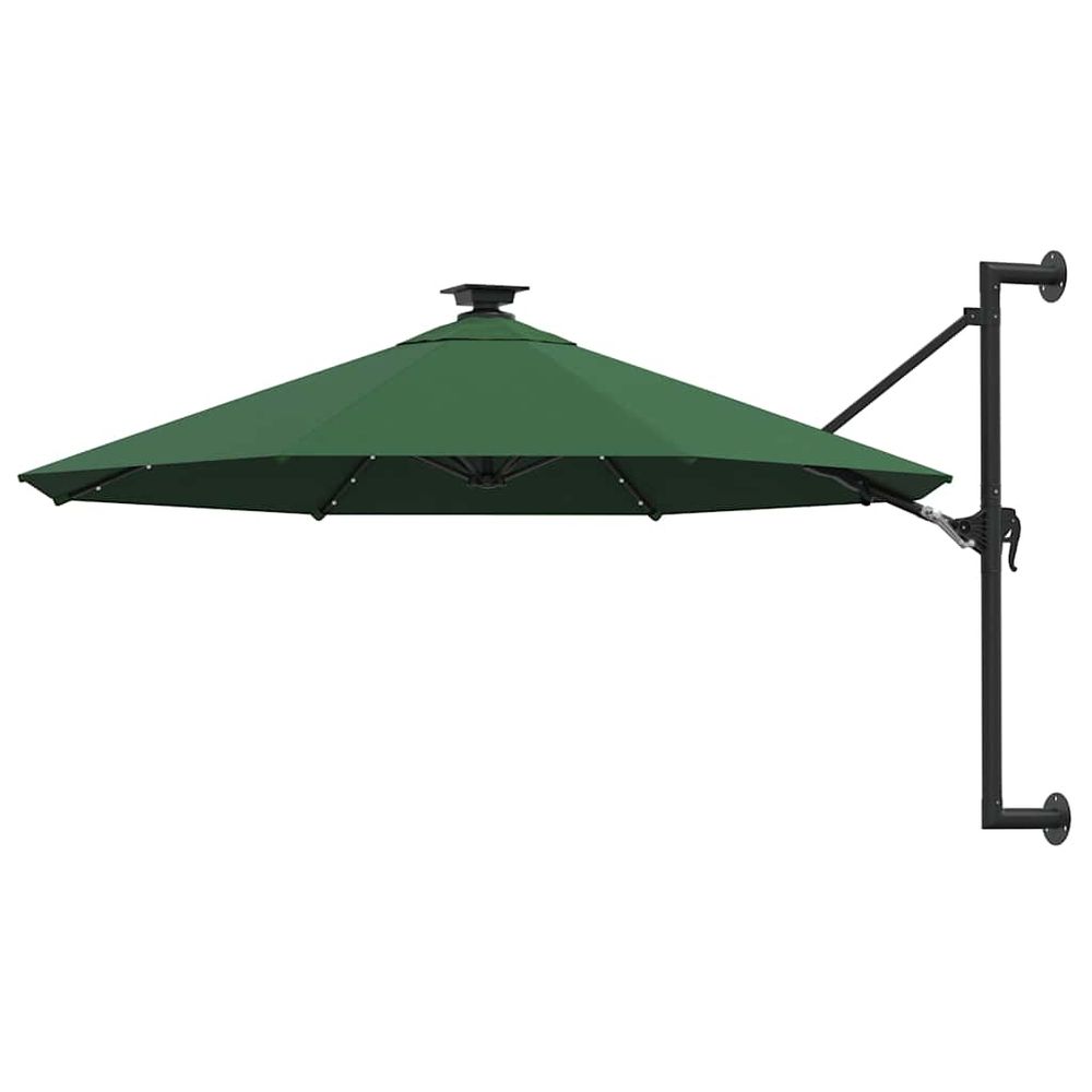Parasol mural de jardin avec led 300 cm vert