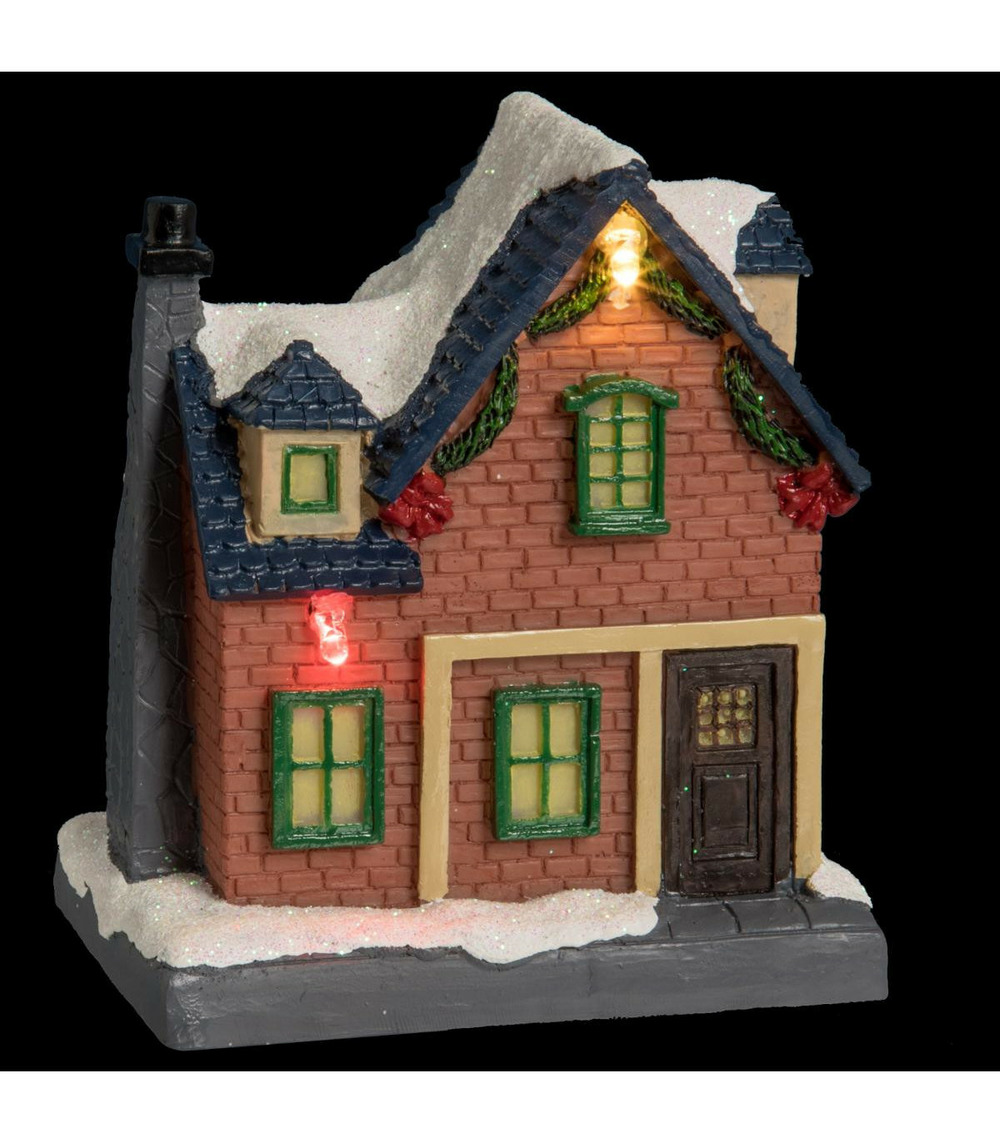 Village de noël lumineux boutique éclairée