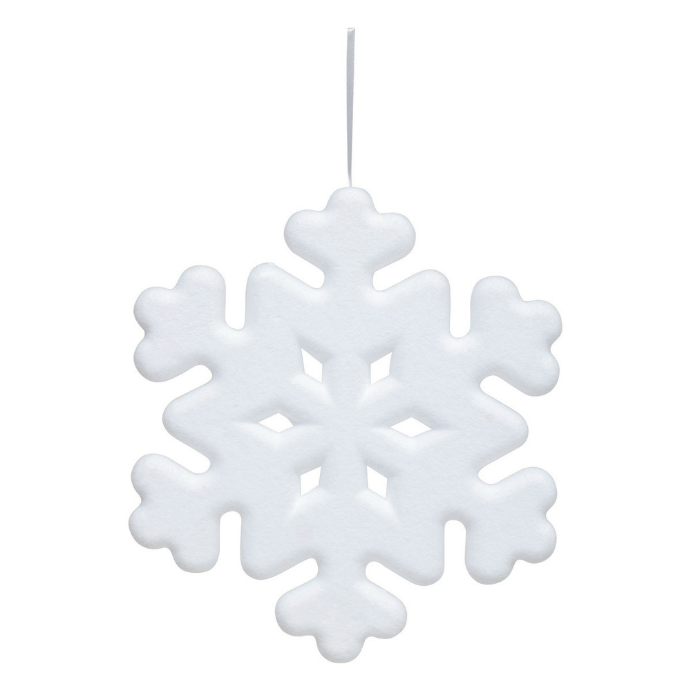 Déco de noël à suspendre focon blanc h 39 cm