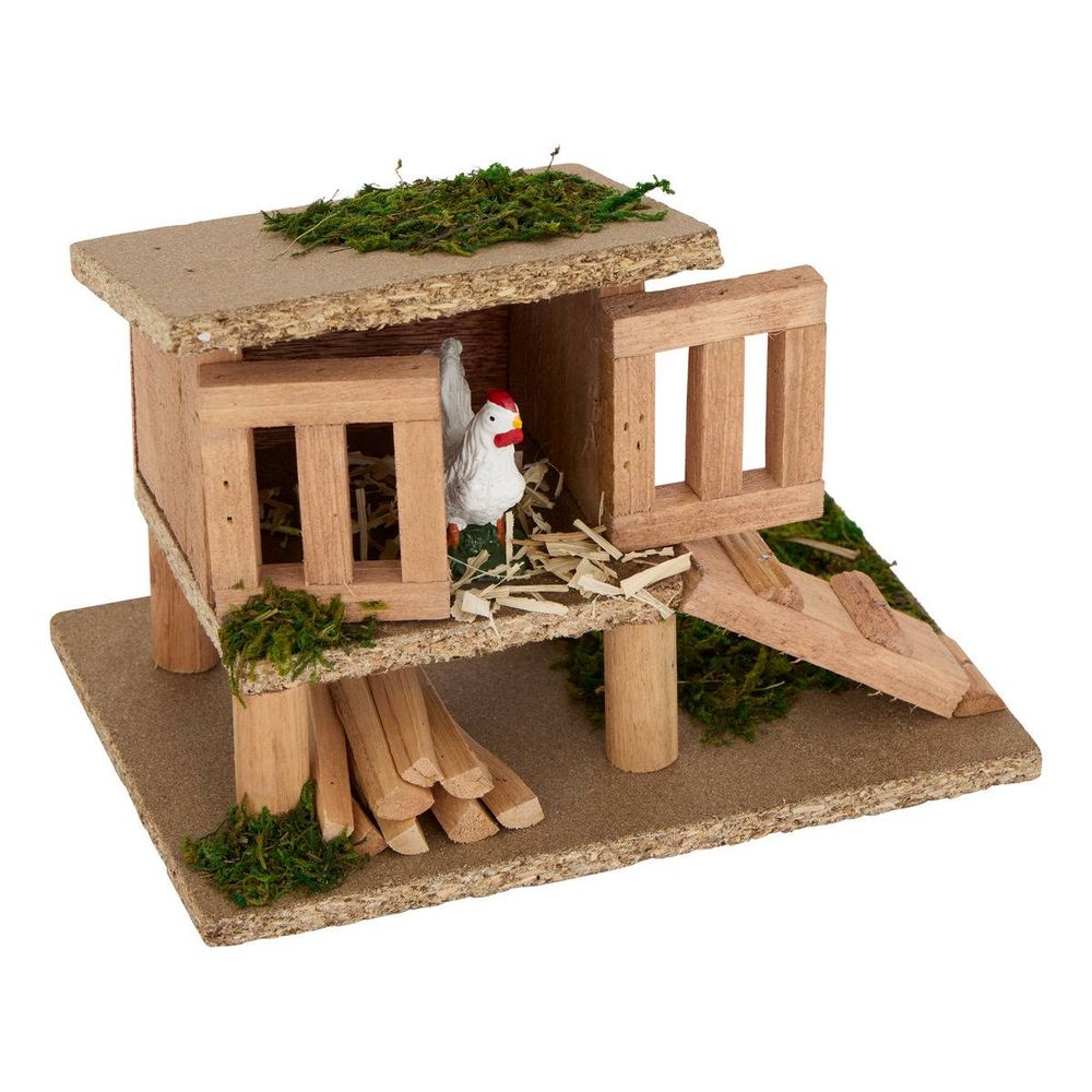 Poulailler de crèche de noël lepo h. 12,5 cm