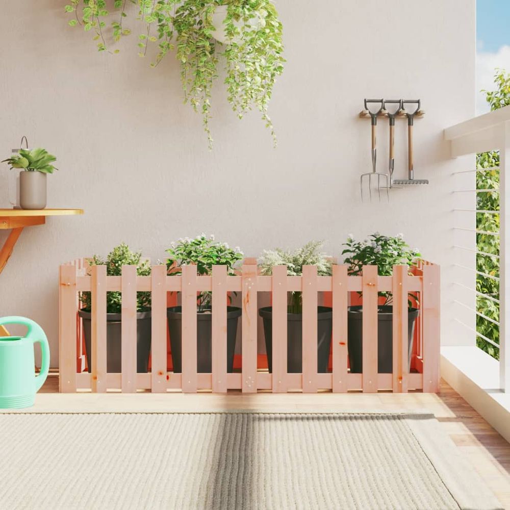 Carré potager surélevé en bois de douglas massif durable 150x50x50cm