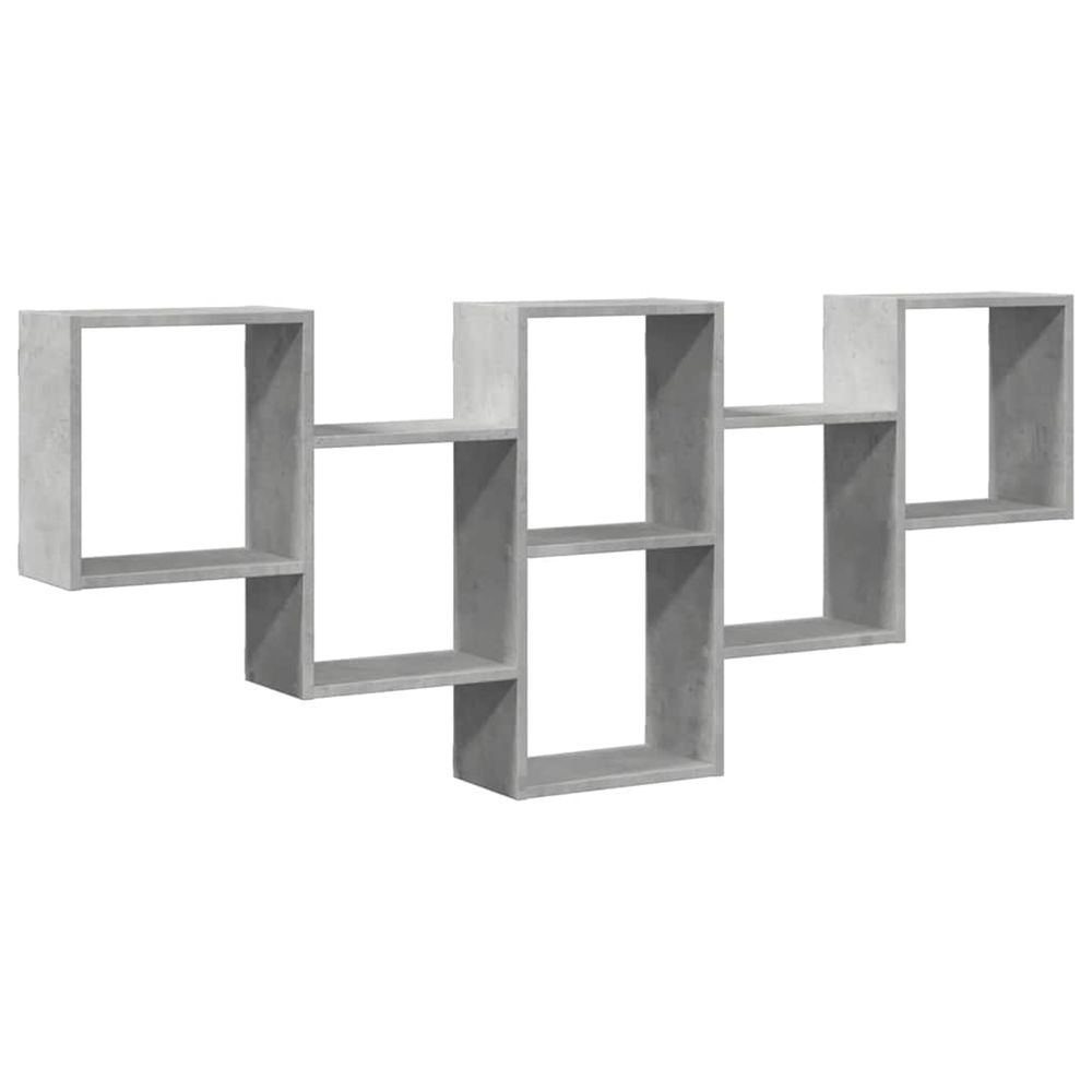 Étagère murale gris béton 159x18x66 cm bois d'ingénierie