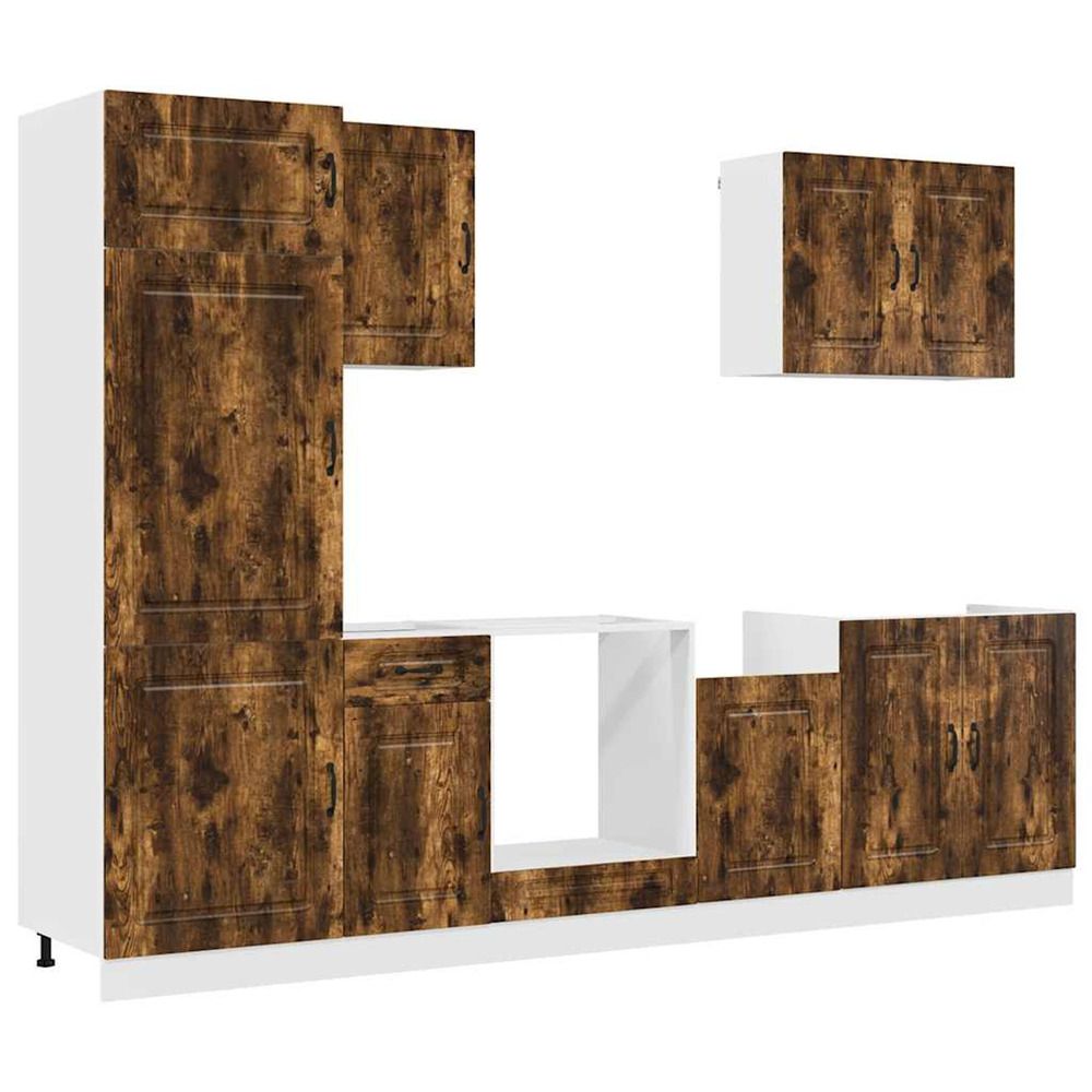 Ensemble d'armoires de cuisine 7 pcs kalmar bois d'ingénierie