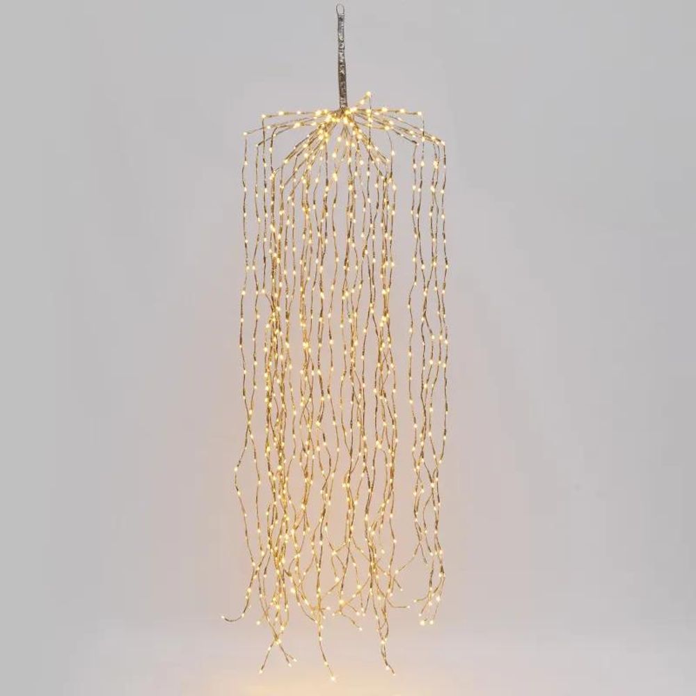 Branche lumineuse h200cm 736 led blanc chaud fixe champagne ip44 lotti