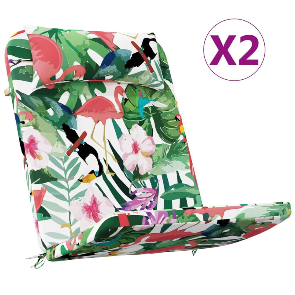 Coussins de chaise adirondack lot de 2 multicolore tissu oxford