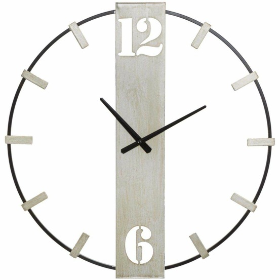 Horloge en métal silvery 61 x 4.5 x 63 cm