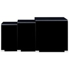 Tables gigognes 3 pcs noir 42 x 42 x 41,5 cm verre trempé