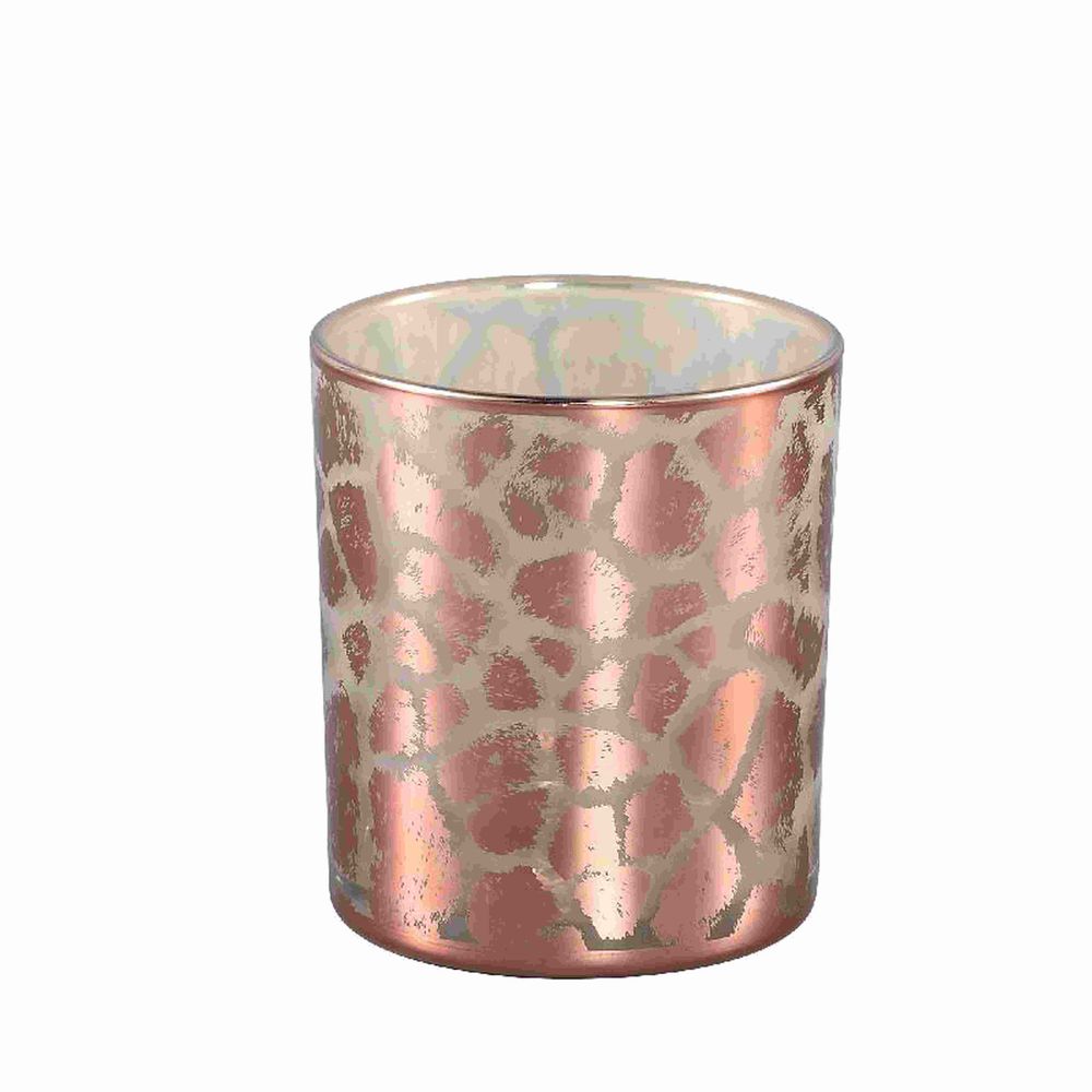 Ptmd bougeoir photophore desiree - 9x9x10 cm - verre - l'or