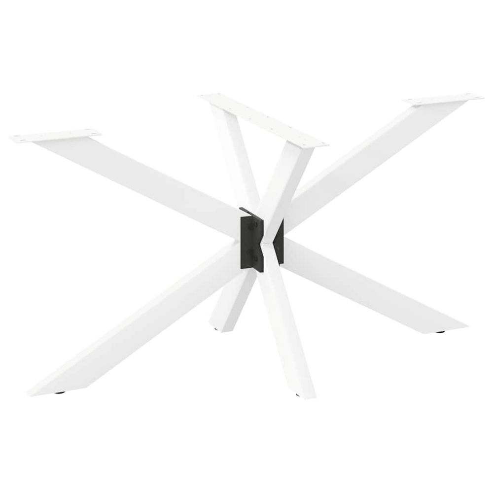 Pied de table à manger en forme d'araignée, blanc, 150 x 78 x (72-73) cm, acier