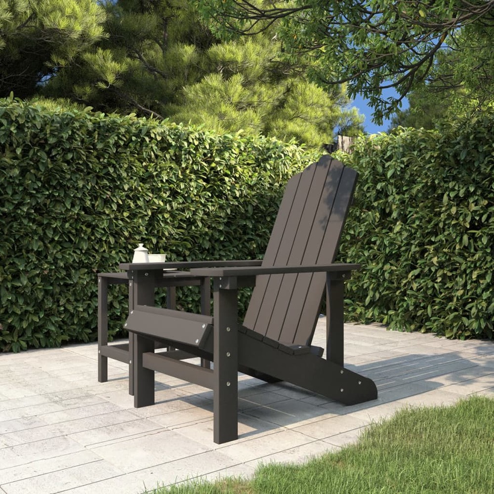 Chaise adirondack de jardin pehd anthracite