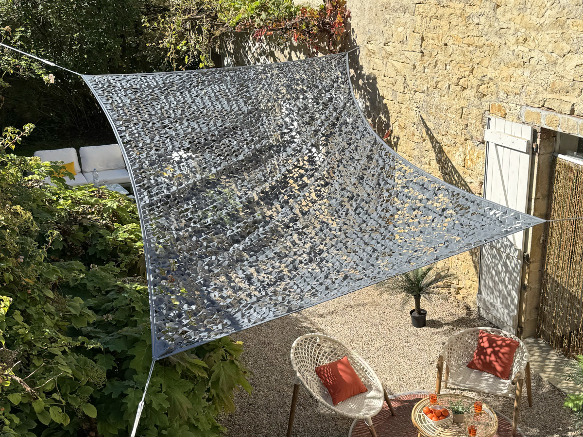 Filet d'ombrage rectangulaire polyester oxford, 4 x 3 m, army gris