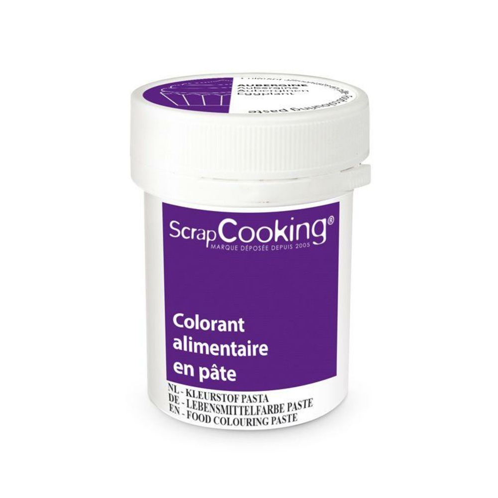 Colorant alimentaire en pâte 20 g - aubergine