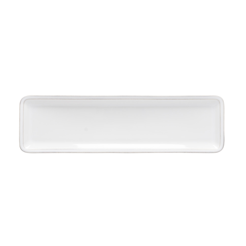 Plat rectangulaire 36,8 x 10,4 cm friso blanc - costa nova