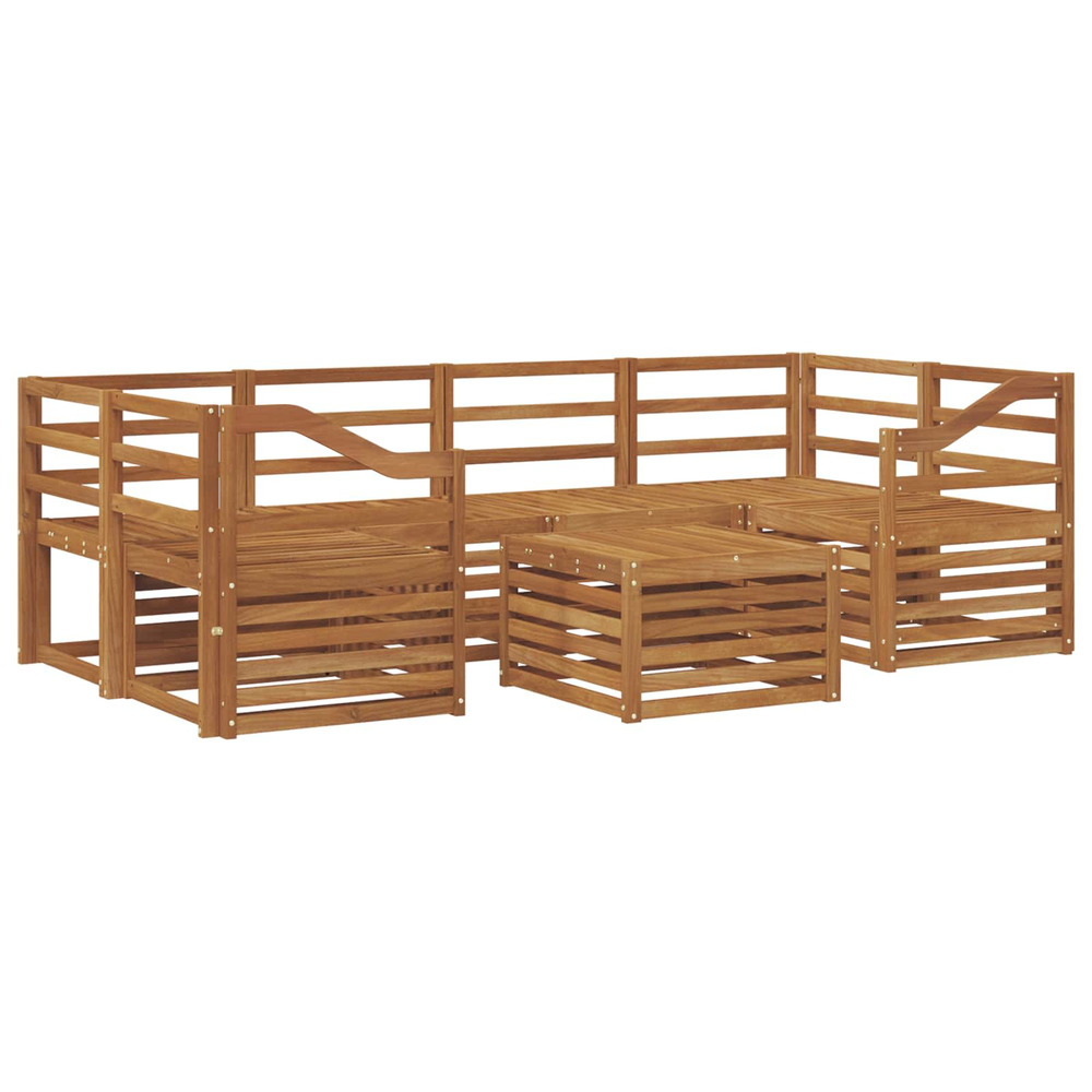 Ensemble de canapés d'extérieur 7 pcs naturel