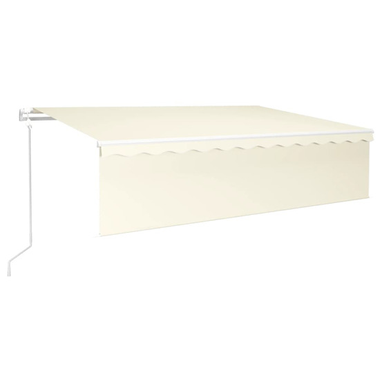 Auvent automatique store capteur de vent et led 6x3 m crème