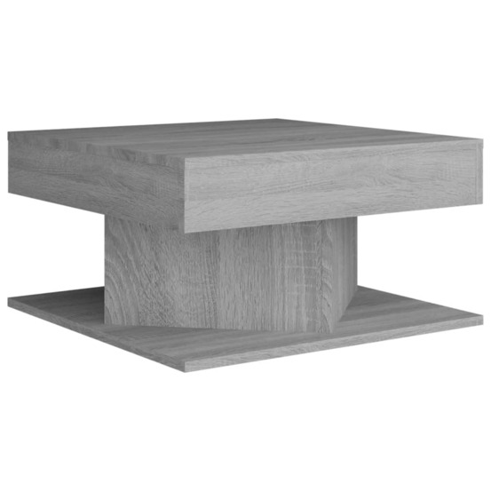 Table basse sonoma gris 57x57x30 cm bois d'ingénierie