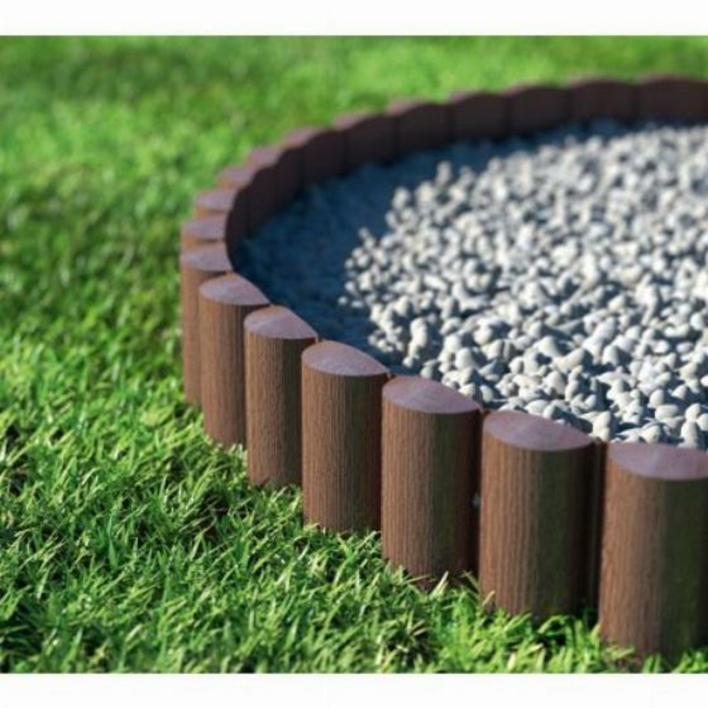 Cellfast palissade de jardin 4 eco - marron - 9,5 cm x 2,4 m