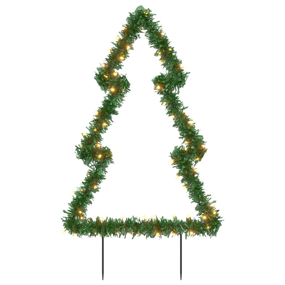 Décoration lumineuse arbre de noël avec piquets 80 led 60 cm