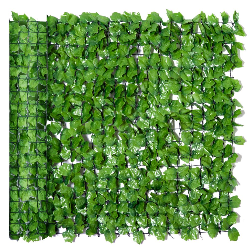 Haie artificiel érable brise-vue décoration rouleau 3l x 1h m feuillage réaliste anti-uv vert