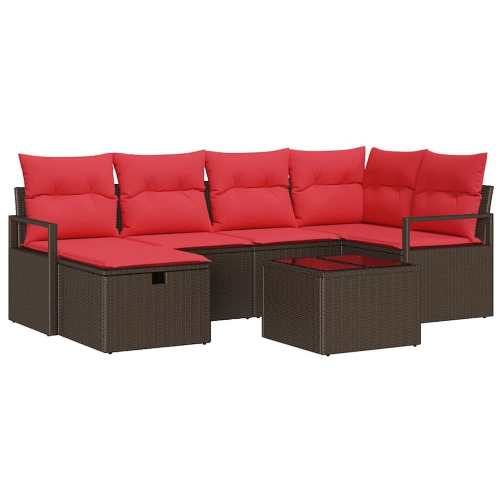 Ensemble de canapé de jardin 6 pc polyrotin
