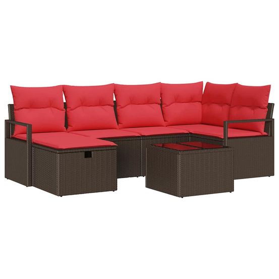 Ensemble de canapé de jardin 6 pc polyrotin