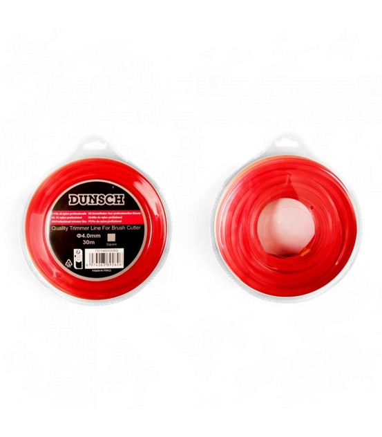 Fil renforcé pour débroussailleuse, forme carrée 4,0mm 30m - dunsch 7311400030sq