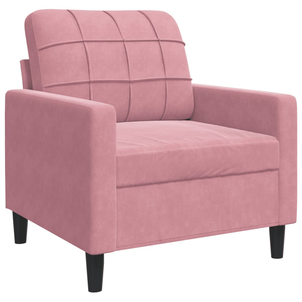 Fauteuil rose 60 cm velours