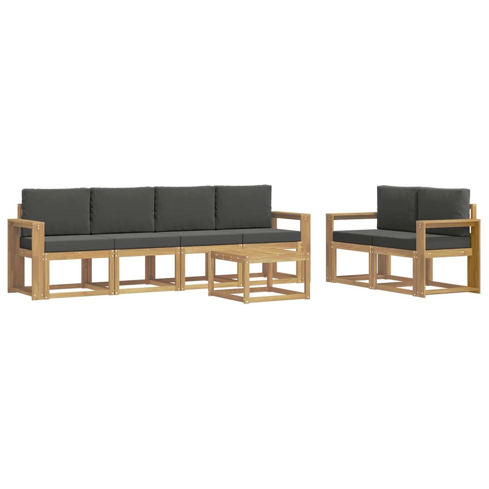 Ensemble de canapés d'extérieur 7 pc blanc et anthracite