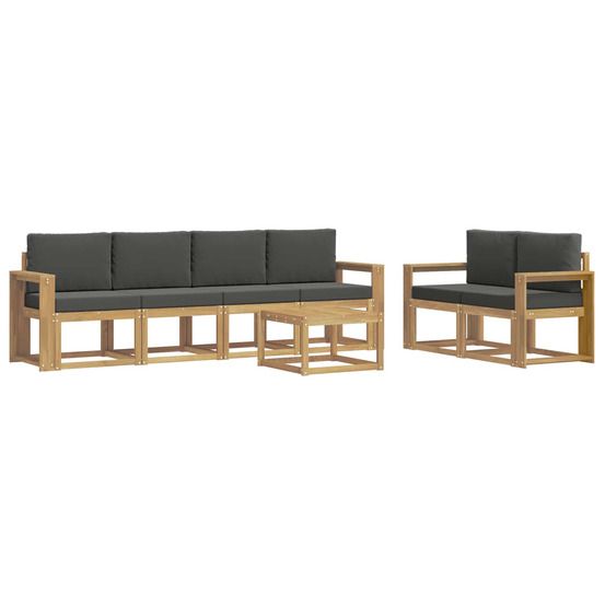 Ensemble de canapés d'extérieur 7 pc blanc et anthracite